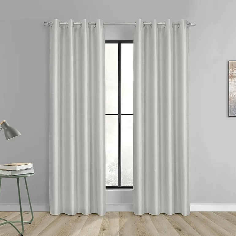 Thermaplus Glacier Grommet Top 100% Blackout Single Curtain Panel