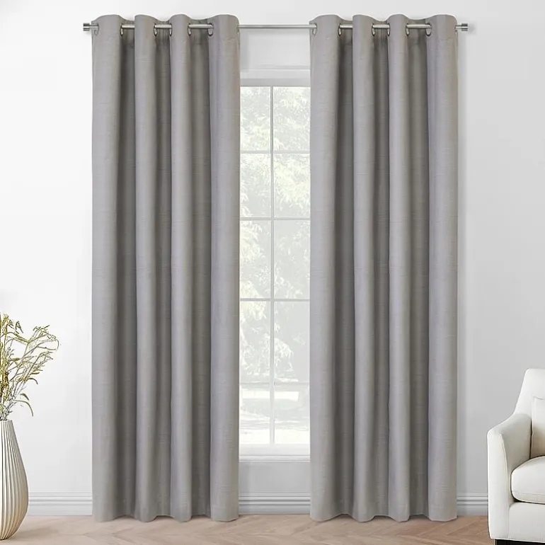 Thermaplus Mason Grommet Top 100% Blackout Single Curtain Panel