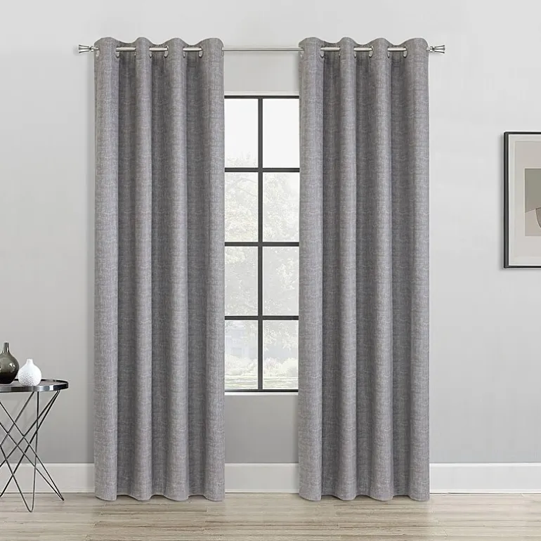 Thermaplus Mason Grommet Top 100% Blackout Single Curtain Panel