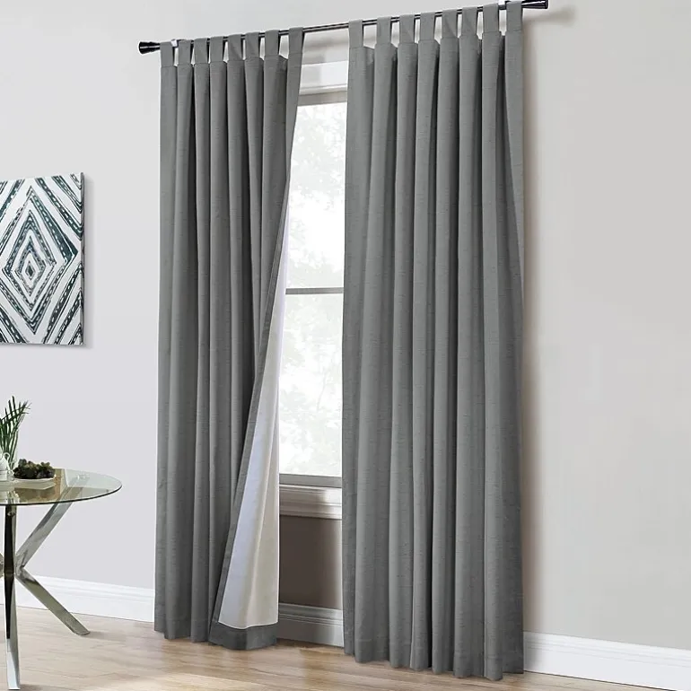 Thermaplus Ventura Tab Top Energy Saving 100% Blackout Set of 2 Curtain Panel