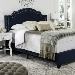 Theron Velvet Upholstered Bed