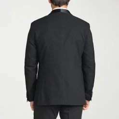 The Savile Row Co Mens Jacquard Slim Fit Sport Coat
