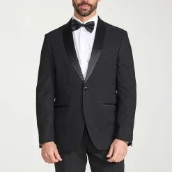 The Savile Row Co Mens Jacquard Slim Fit Sport Coat