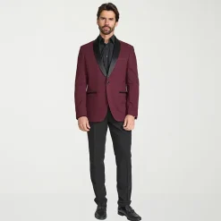 The Savile Row Co Mens Jacquard Slim Fit Sport Coat