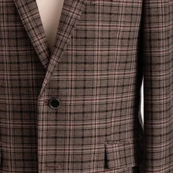 The Savile Row Co Mens Plaid Modern Fit Sport Coat