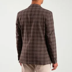 The Savile Row Co Mens Plaid Modern Fit Sport Coat