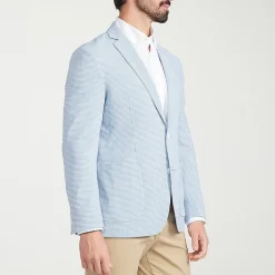 The Savile Row Co Mens Plaid Slim Fit Sport Coat