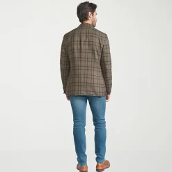 The Savile Row Co Mens Windowpane Modern Fit Sport Coat