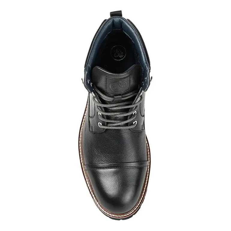 Thomas And Vine Mens Reddick Block Heel Lace-Up Boots