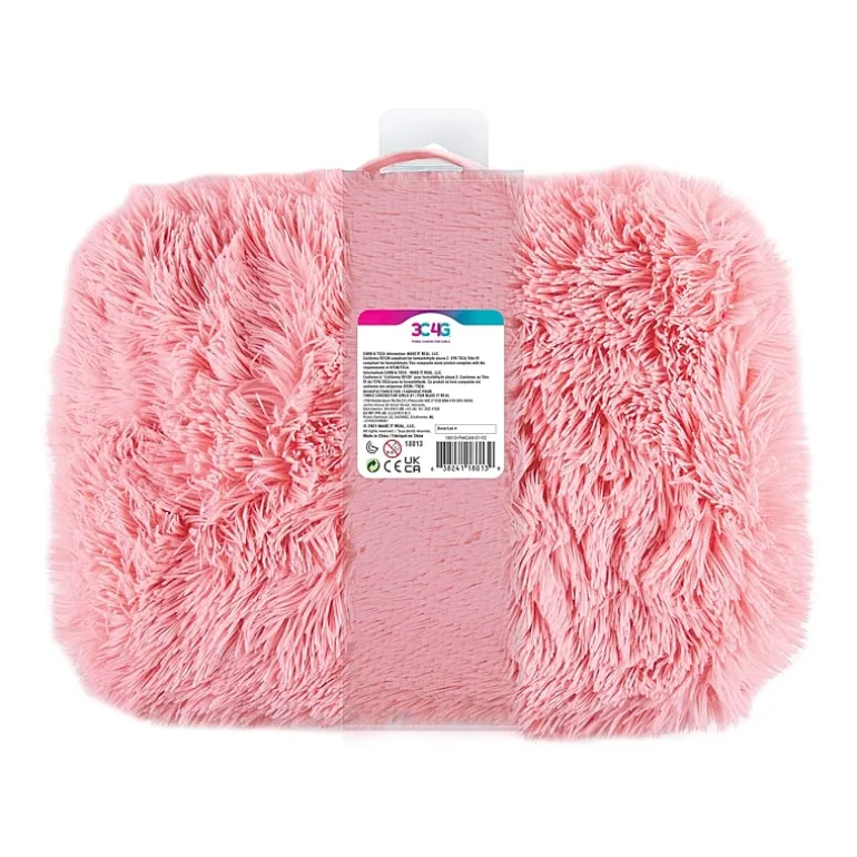 Three Cheers For Girls Pink & Gold Deluxe Fur Kids Lap Desk