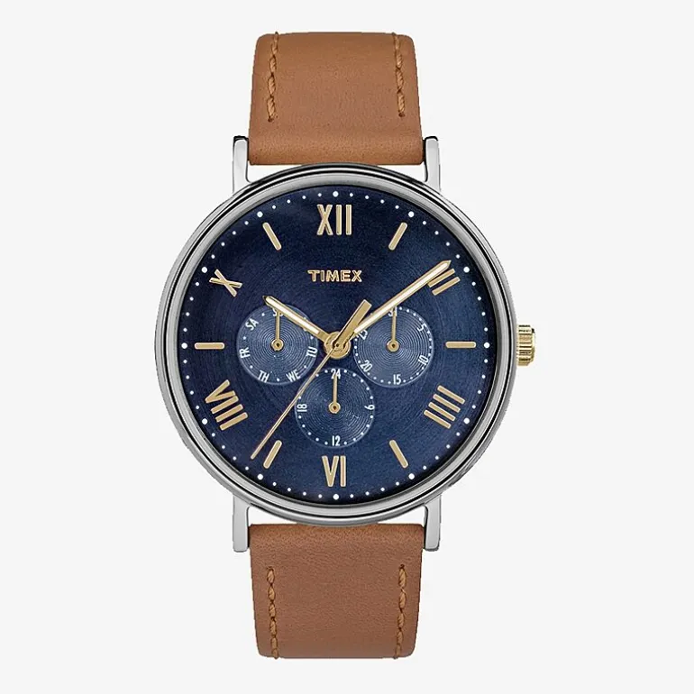 Timex Southview Unisex Adult Brown Leather Strap Watch Tw2r29100jt