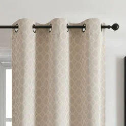 Tobias Metallic Grommet Top Blackout Set of 2 Curtain Panel