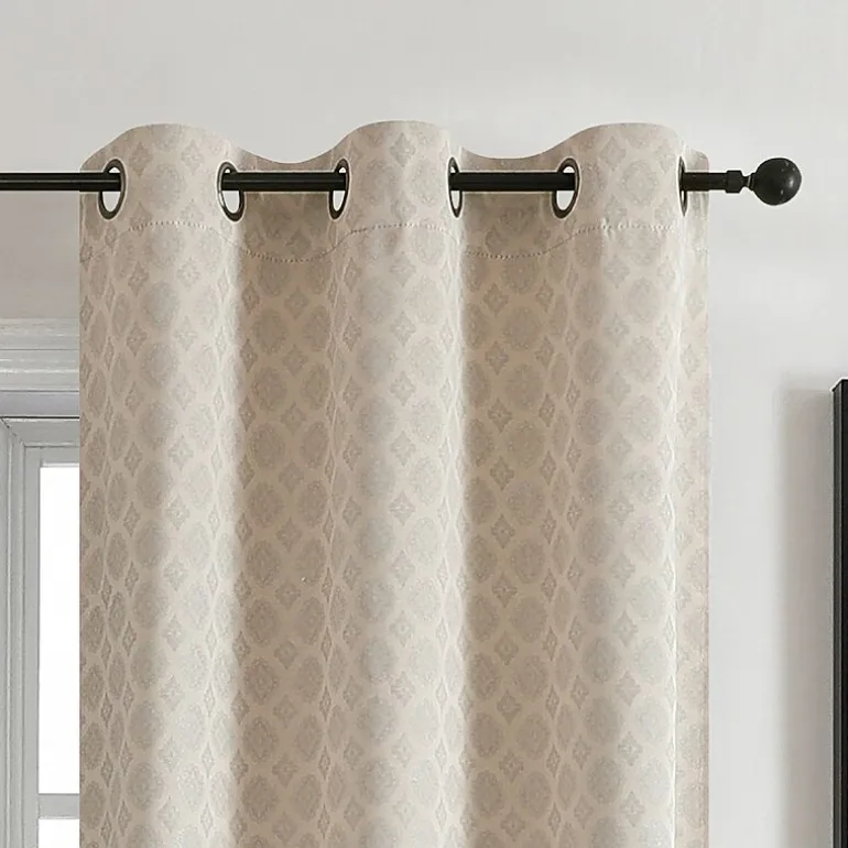 Tobias Metallic Grommet Top Blackout Set of 2 Curtain Panel