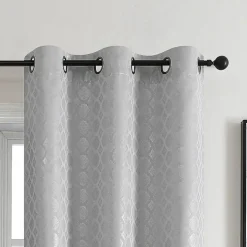 Tobias Metallic Grommet Top Blackout Set of 2 Curtain Panel