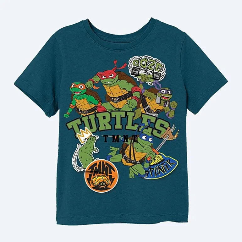 Toddler Boys Crew Neck Short Sleeve Regular Fit Teenage Mutant Ninja Turtles Graphic T-Shirt