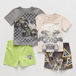 Toddler Boys Monster Jam 4-pc. Short Set