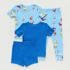 Toddler Boys Paw Patrol Crew Neck Short Sleeve 4-pc. Pajama Set