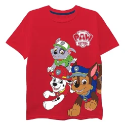 Toddler Boys Round Neck Short Sleeve Regular Fit Paw Patrol Graphic T-Shirt