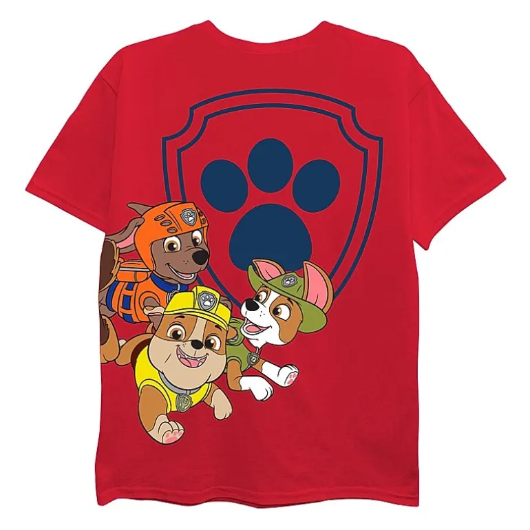 Toddler Boys Round Neck Short Sleeve Regular Fit Paw Patrol Graphic T-Shirt
