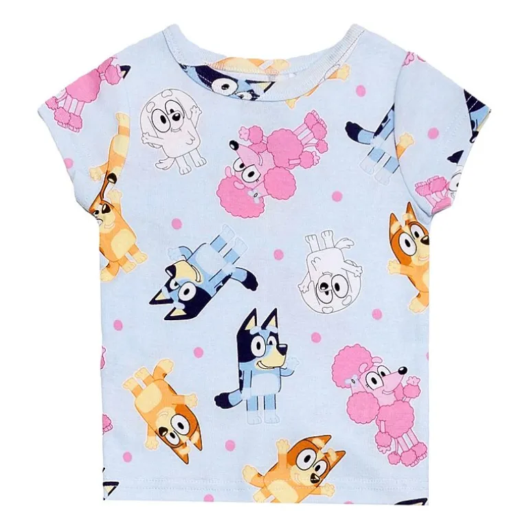 Toddler Girls Bluey Crew Neck Short Sleeve 4-pc. Pajama Set