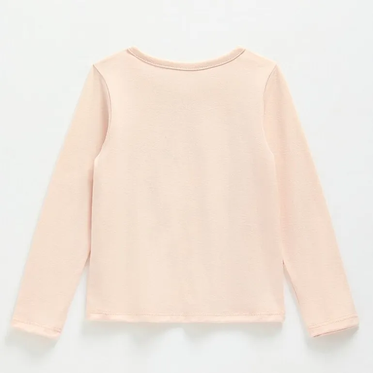 Toddler Girls Crew Neck Long Sleeve Regular Fit Marie Graphic T-Shirt
