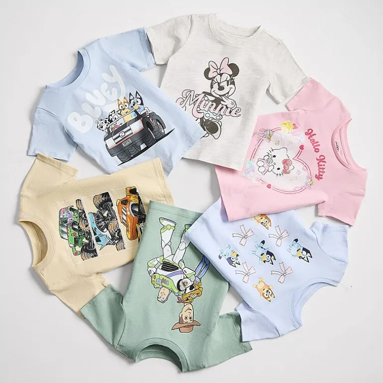Toddler Girls Crew Neck Short Sleeve Regular Fit Bluey Graphic T-Shirt