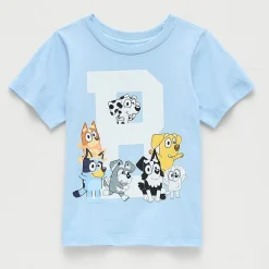 Toddler Girls Crew Neck Short Sleeve Regular Fit Bluey Graphic T-Shirt