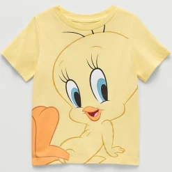 Toddler Girls Crew Neck Short Sleeve Regular Fit Looney Tunes Graphic T-Shirt