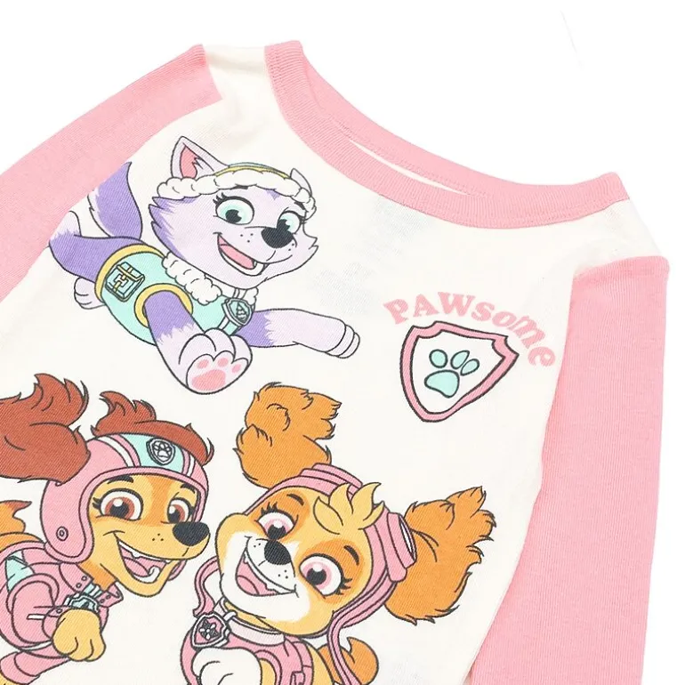 Toddler Girls Paw Patrol Crew Neck Long Sleeve 4-pc. Pajama Set