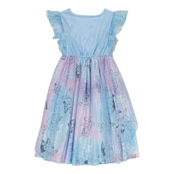 Toddler Girls Satin Short Sleeve Crew Neck Bluey Nightgown