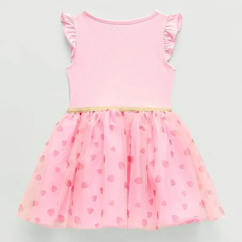 Toddler Girls Sleeveless Flutter Strawberry Shortcake A-Line Dress