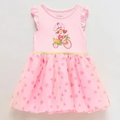 Toddler Girls Sleeveless Flutter Strawberry Shortcake A-Line Dress