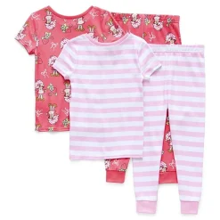 Toddler Girls Strawberry Shortcake Crew Neck Short Sleeve 4-pc. Pajama Set