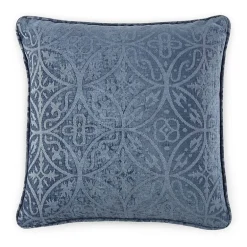 Tonal Feather Filled Medalion Square Throw Pillow