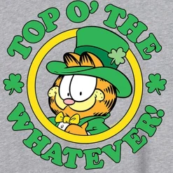 Top O' The Whatever Tee Womens Juniors Crew Neck Short Sleeve Regular Fit Garfield Graphic T-Shirt