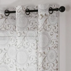Toronto Printed Grommet Top Sheer Set of 2 Curtain Panel