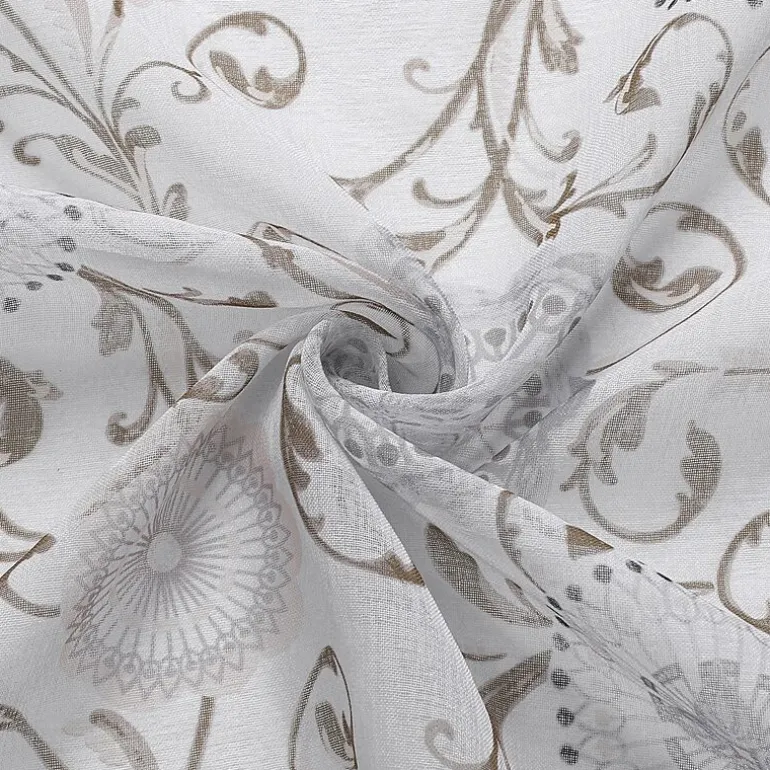 Toronto Printed Grommet Top Sheer Set of 2 Curtain Panel