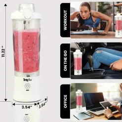 Total Chef Cordless USB Portable Blender 20 oz