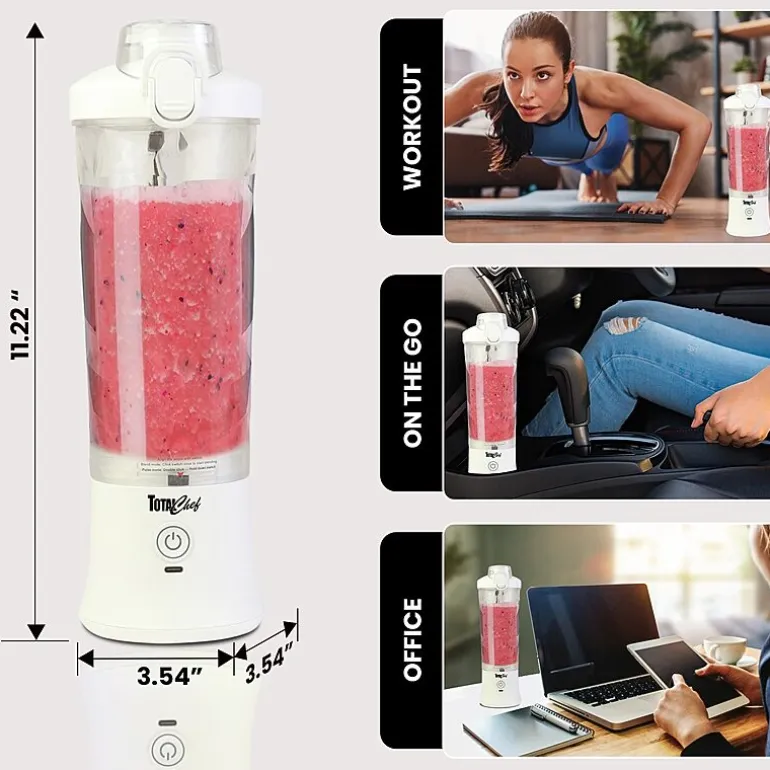 Total Chef Cordless USB Portable Blender 20 oz