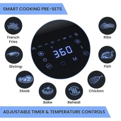 Total Chef Digital Air Fryer, 5 Qt Touch Controls