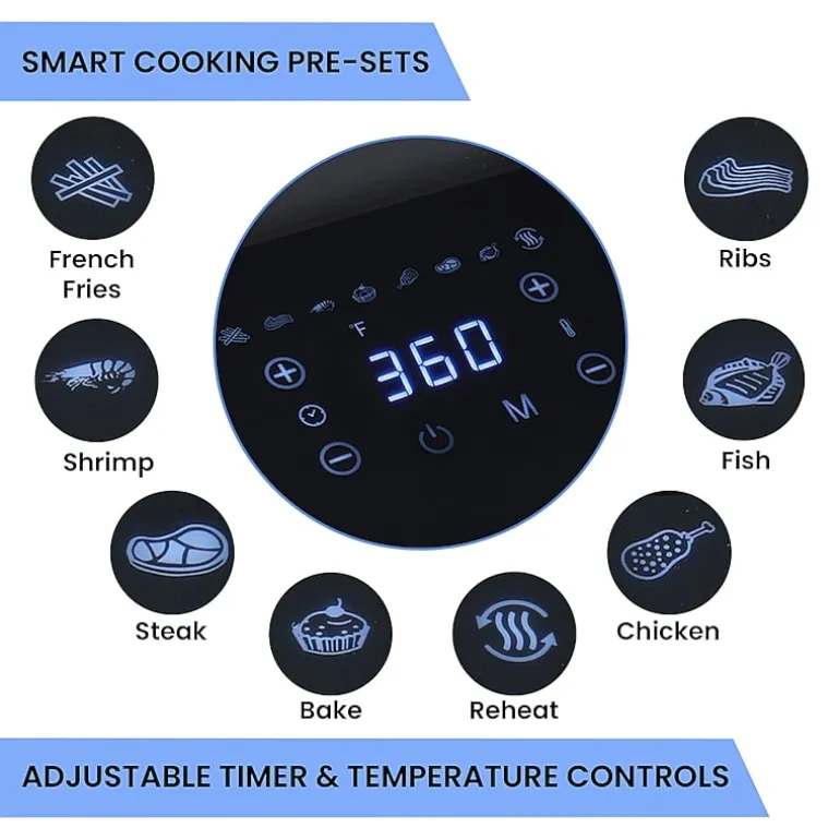 Total Chef Digital Air Fryer, 5 Qt Touch Controls