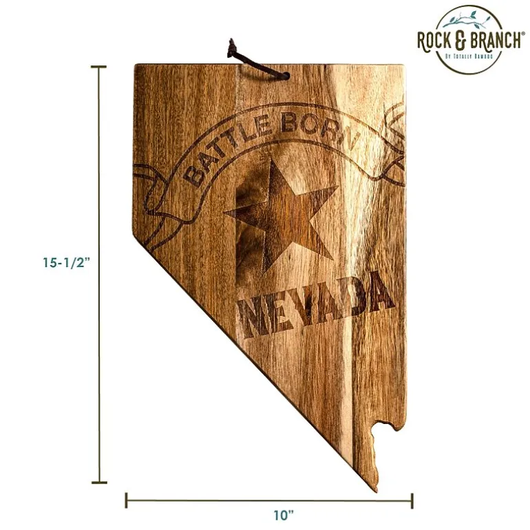 Totally Bamboo Origins State Shaped Serving and Cutting Board