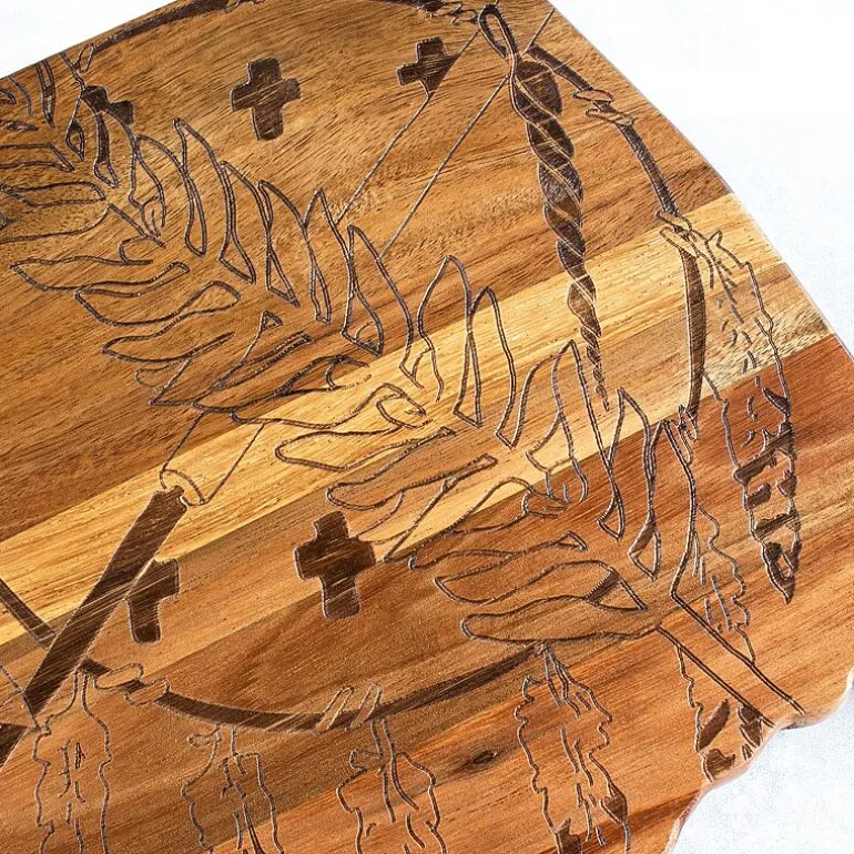 Totally Bamboo Origins State Shaped Serving and Cutting Board