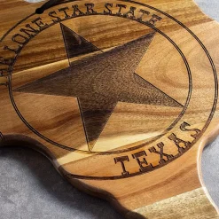 Totally Bamboo Origins State Shaped Serving and Cutting Board