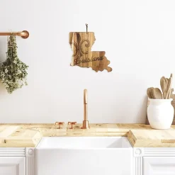 Totally Bamboo Origins State Shaped Serving and Cutting Board