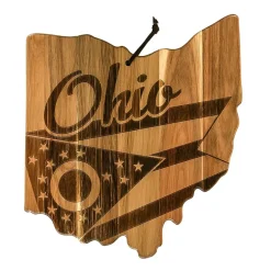 Totally Bamboo Origins State Shaped Serving and Cutting Board