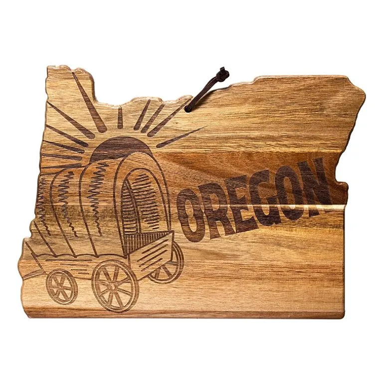 Totally Bamboo Origins State Shaped Serving and Cutting Board