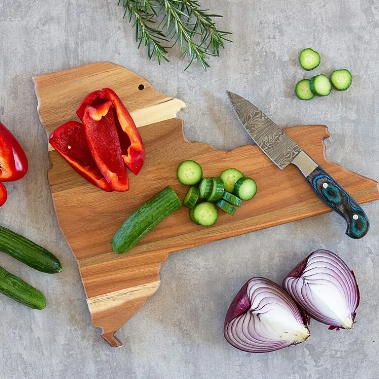 Totally Bamboo Origins State Shaped Serving and Cutting Board