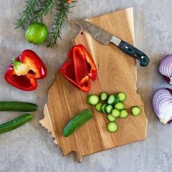 Totally Bamboo Origins State Shaped Serving and Cutting Board