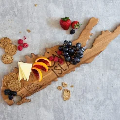 Totally Bamboo Origins State Shaped Serving and Cutting Board